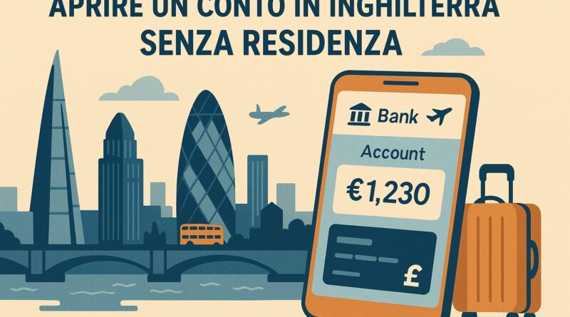 Aprire un conto in Inghilterra senza residenza