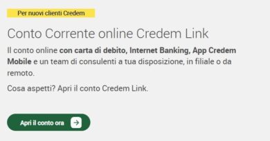 Come aprire un conto Credem Link