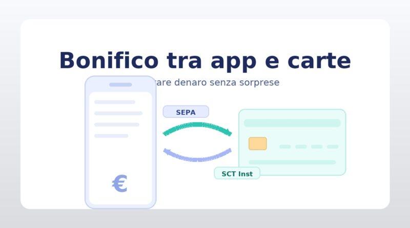 Bonifico tra app e carte