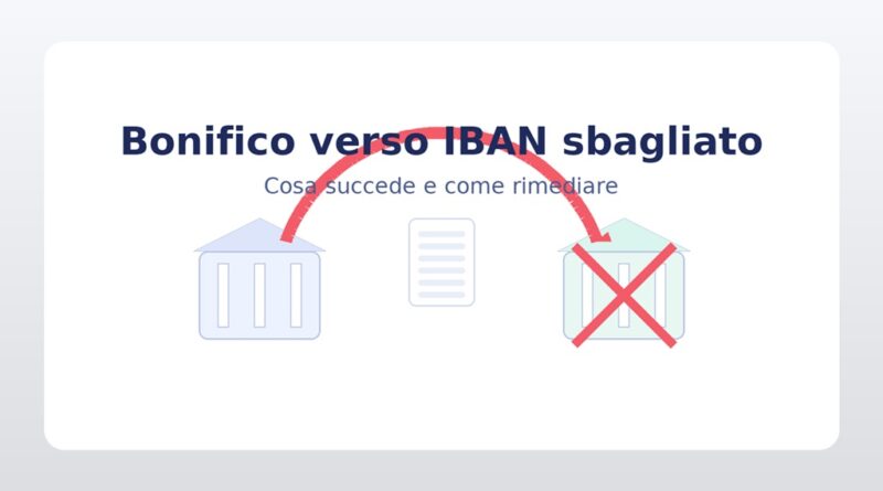 Bonifico verso IBAN sbagliato