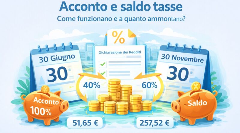 Acconto e saldo tasse