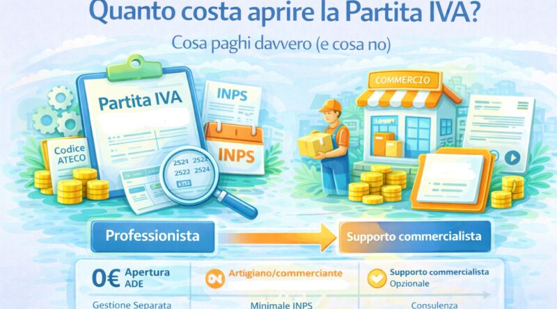 Quanto costa aprire la partita IVA