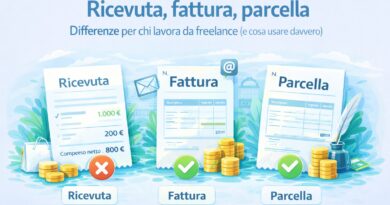 Ricevuta, fattura, parcella
