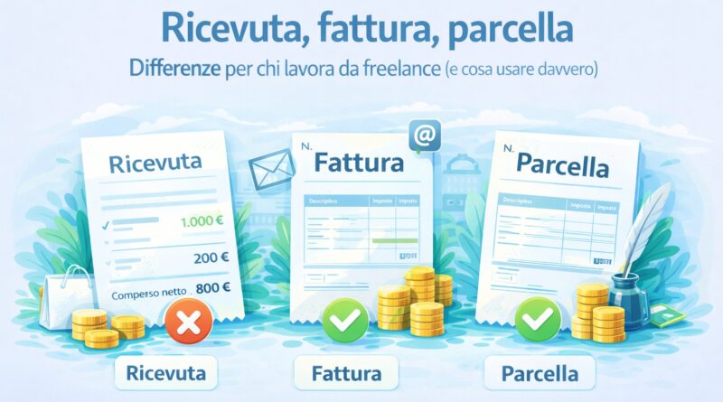 Ricevuta, fattura, parcella